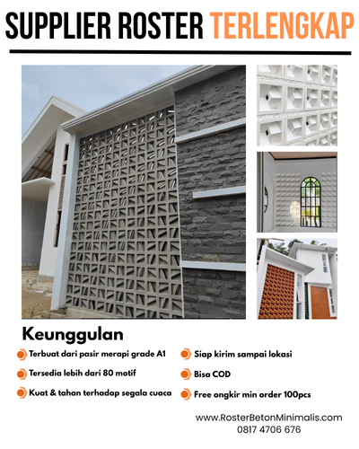 Koleksi roster beton minimalis dan modern yang dijual di Purwakarta