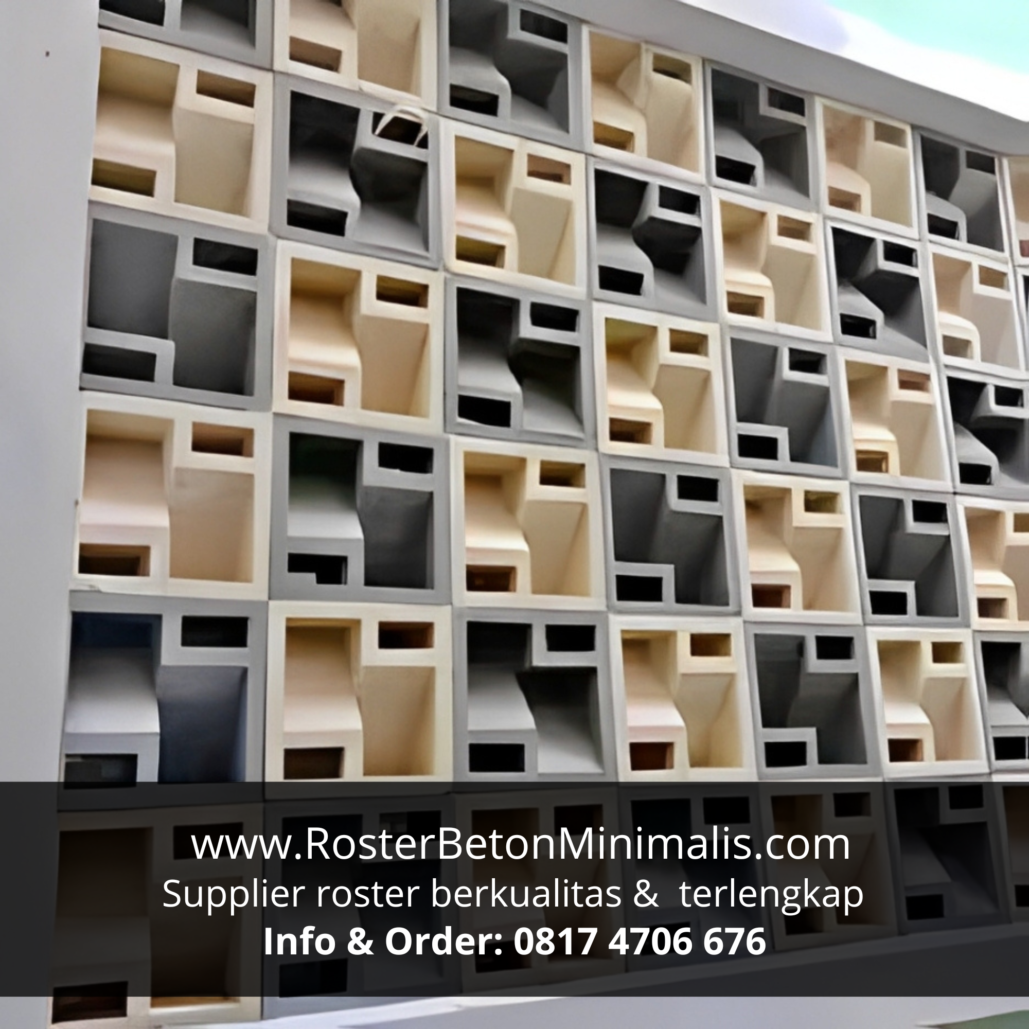 Roster beton untuk sirkulasi udara segar di rumah Trenggalek