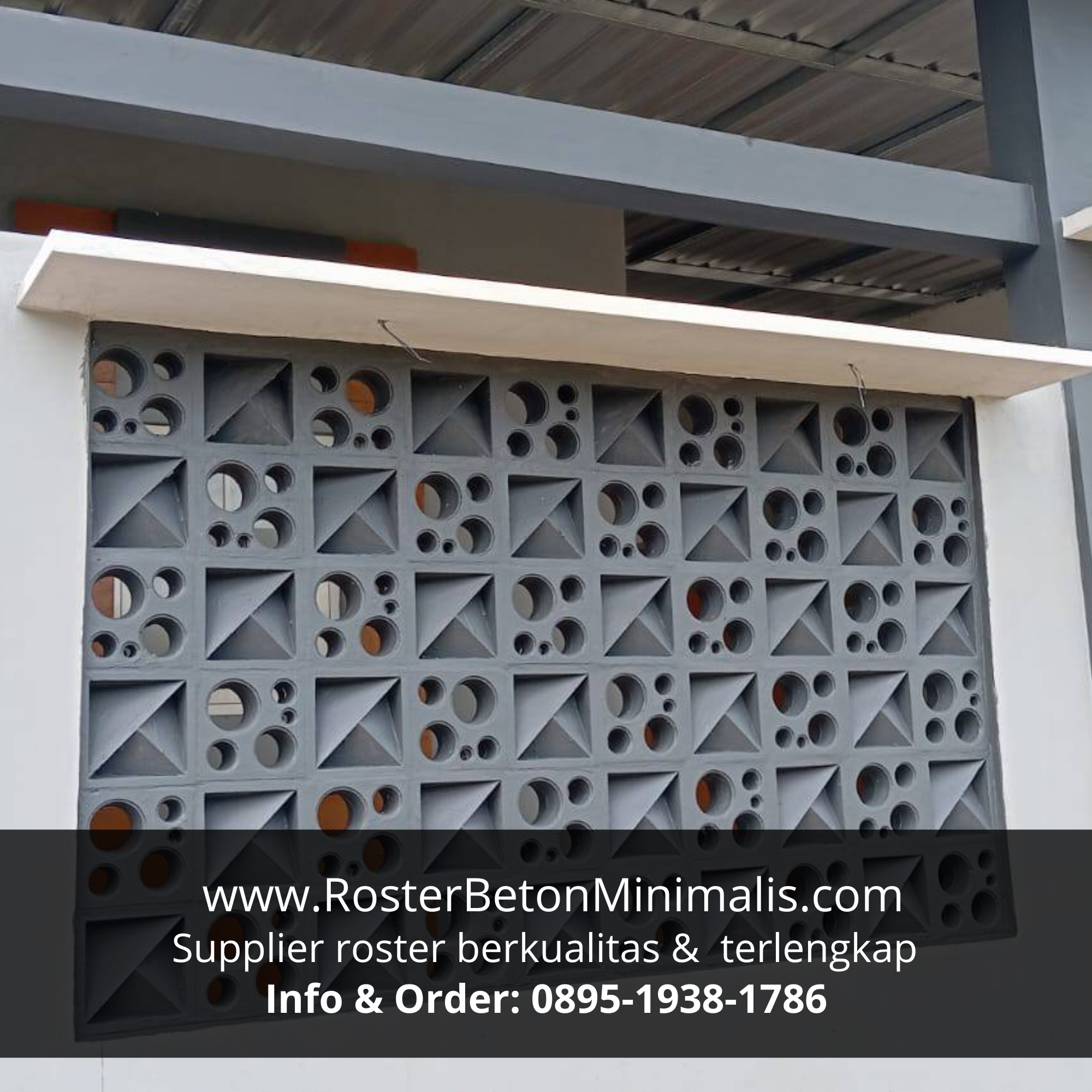 Roster beton motif bunga untuk sentuhan klasik dan elegan di Tuban