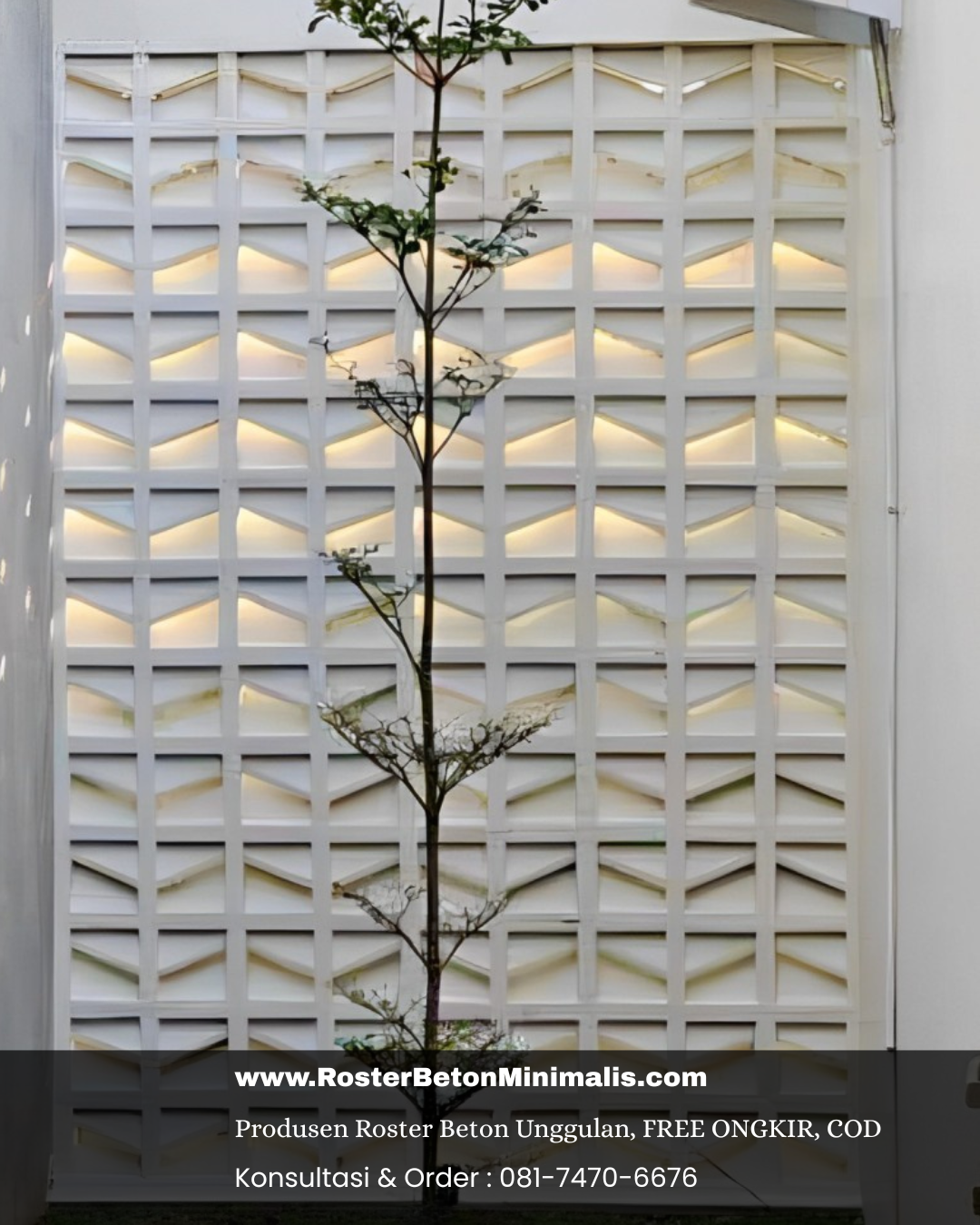 Roster beton membantu melawan hawa panas perkotaan di Denpasar.