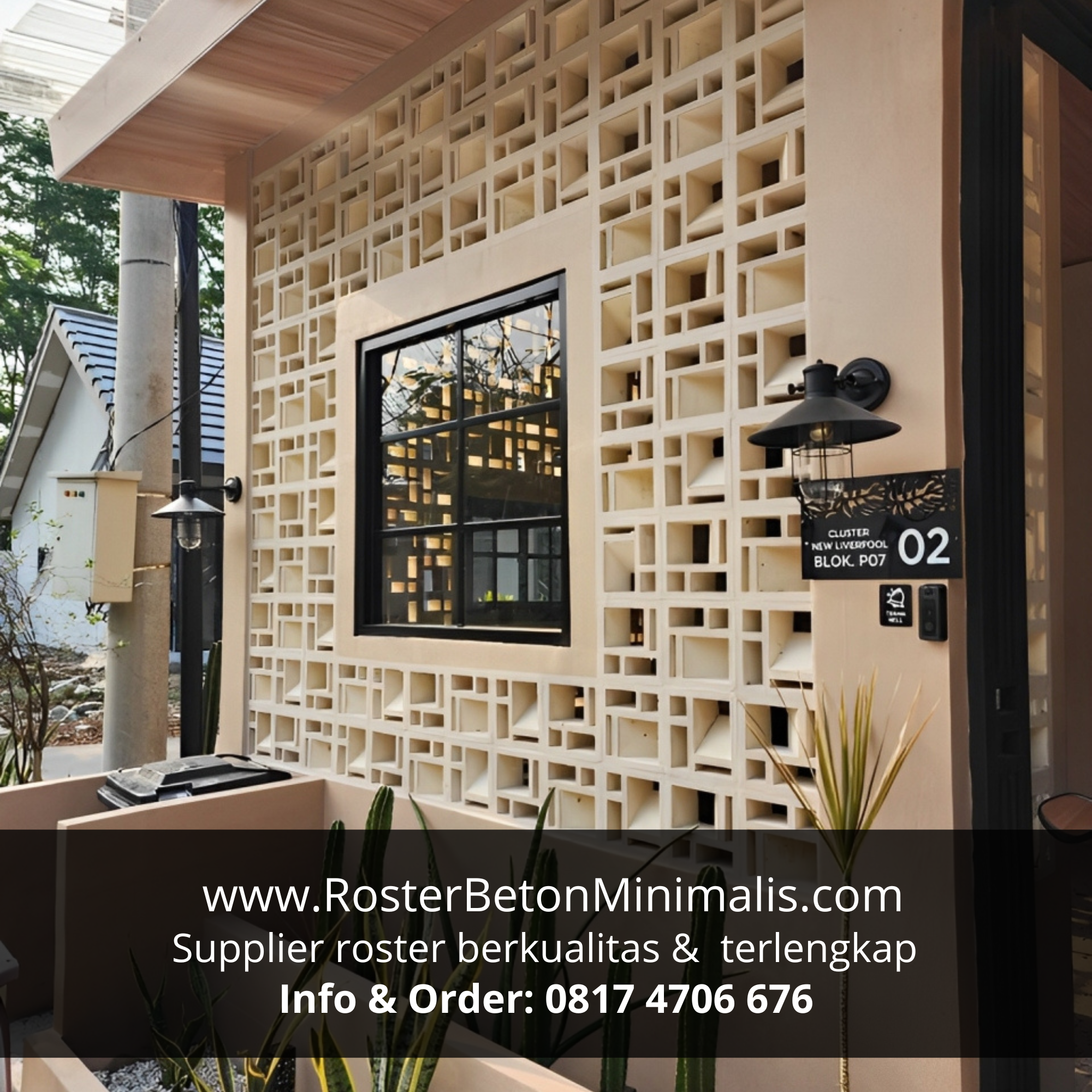 Desain roster beton anti tampias yang ideal untuk iklim Trenggalek