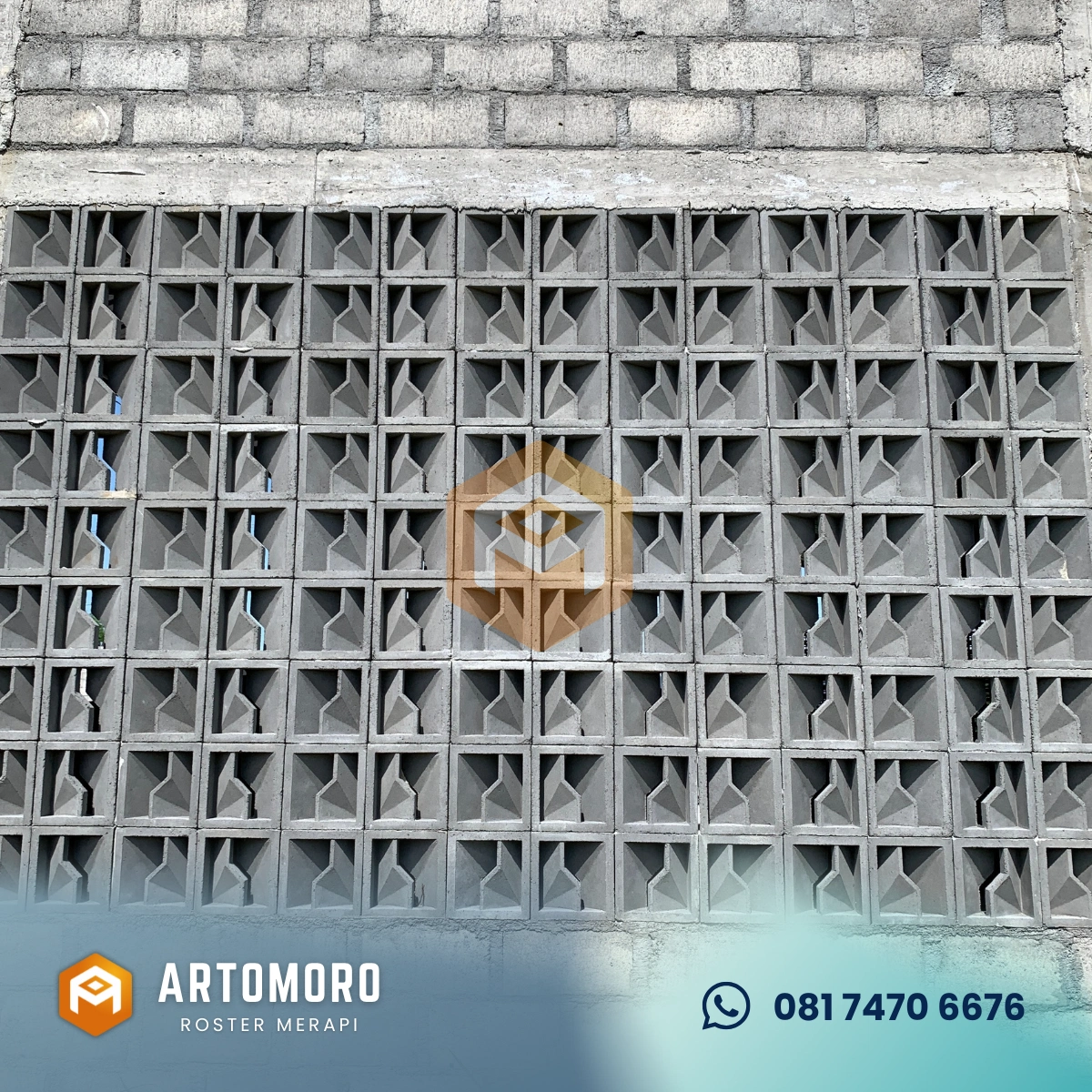 Roster beton melawan hawa panas industri dan pesisir di Gresik