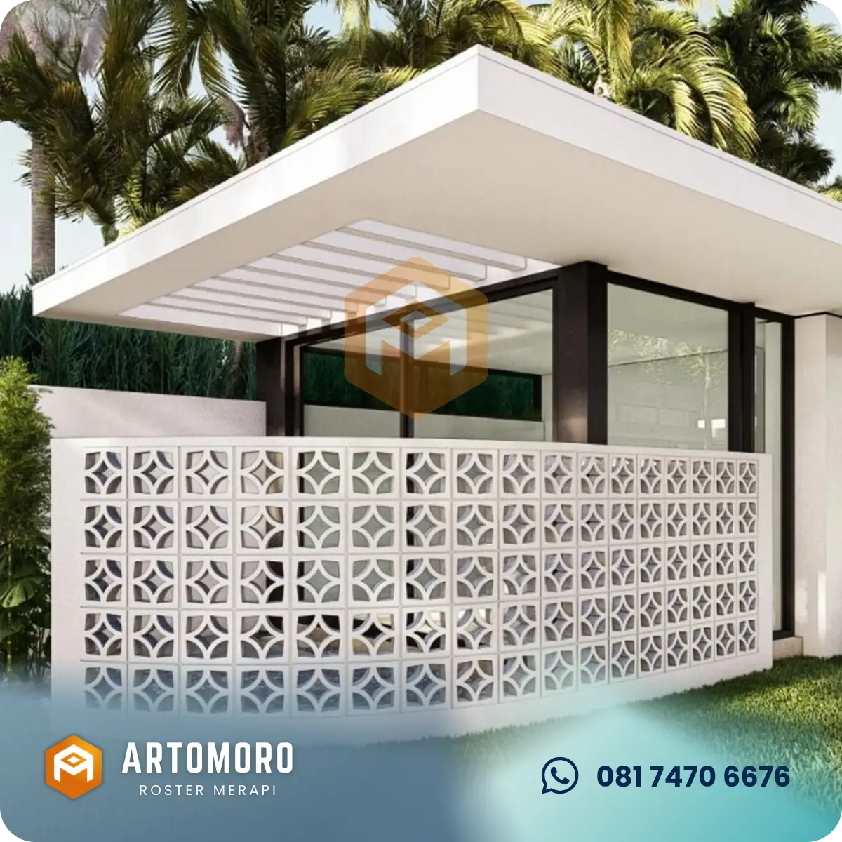 Desain roster beton anti tampias, solusi cerdas untuk iklim pesisir Gresik