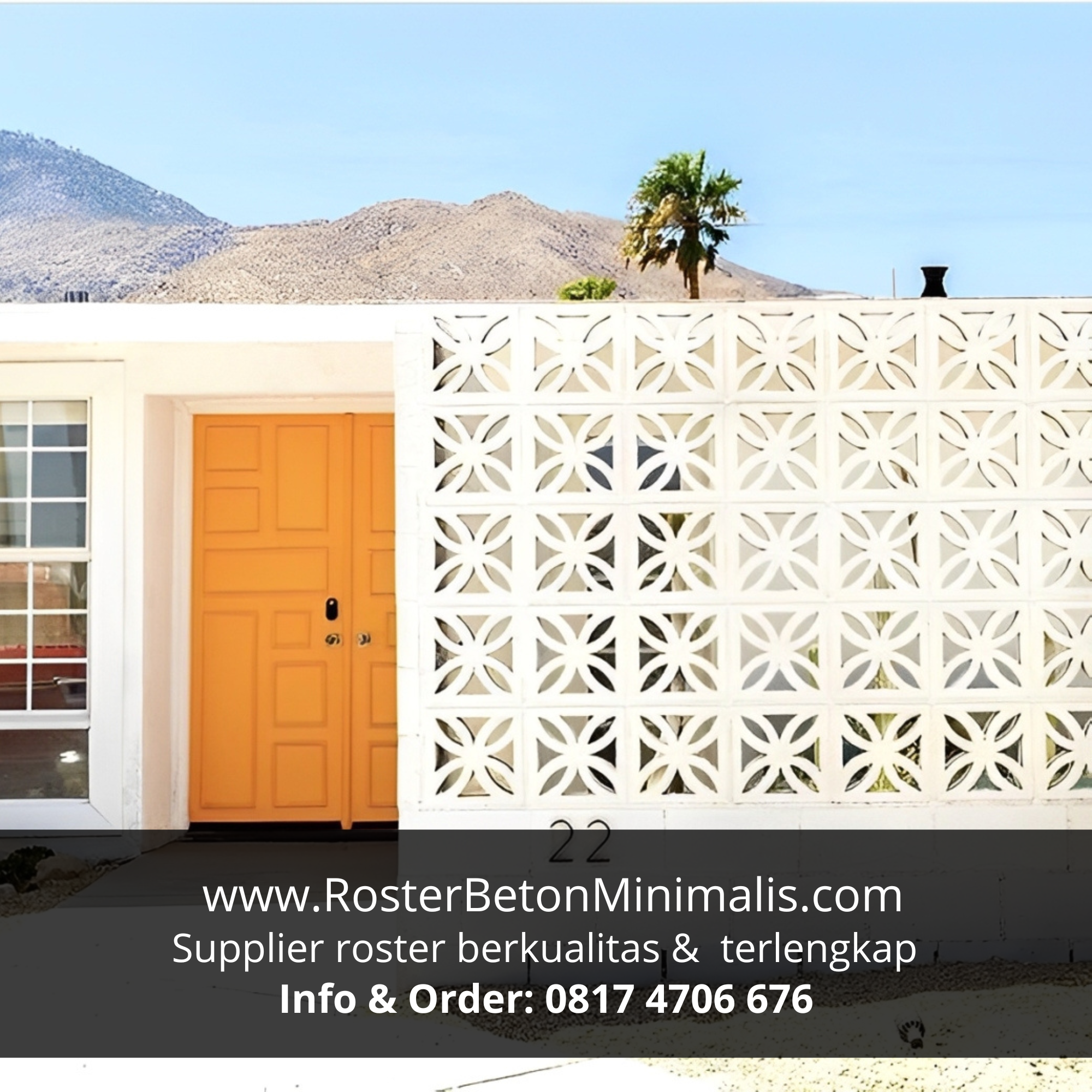 Roster beton motif bunga untuk sentuhan klasik dan elegan di Probolinggo